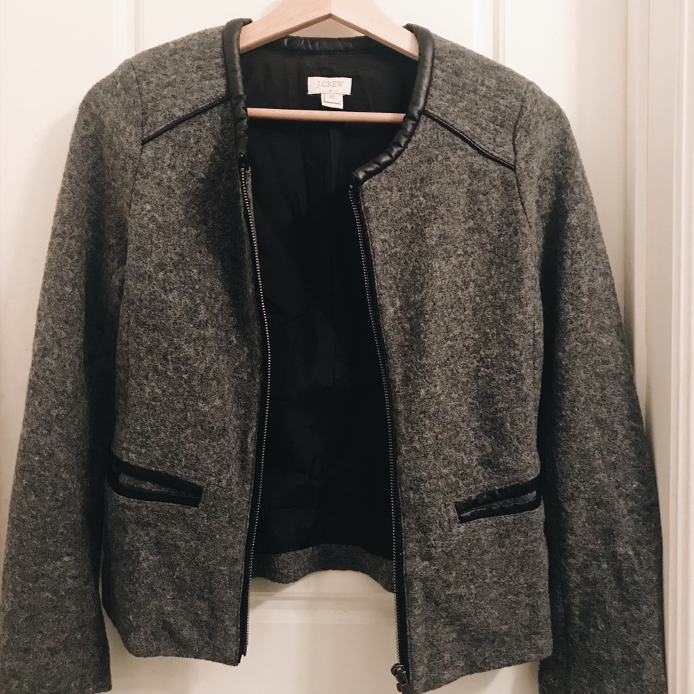 J. Crew Gray Wool-Blend Jacket
